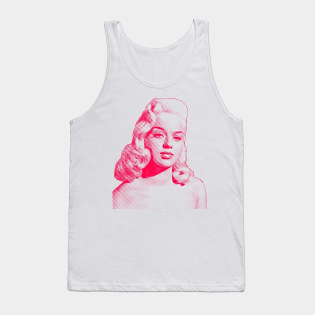 Diana Dors Retro Line Art Design Tank Top by DankFutura